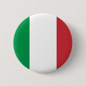 Badge Rond 5 Cm Drapeau de l'Italie (Devant)