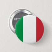 Badge Rond 5 Cm Drapeau de l'Italie (Devant & derrière)
