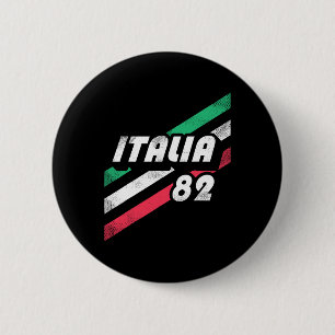 Badge Rond 5 Cm Drapeau de l'Italie Italia Retro Italien années 80