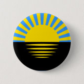 Badge Rond 5 Cm Drapeau de l'oblast de Donetsk (Devant)