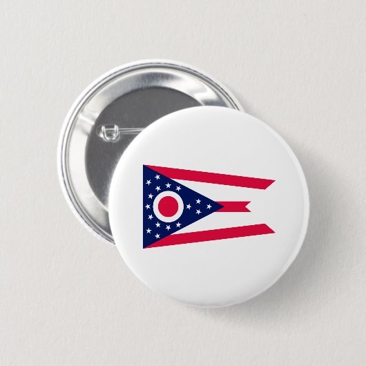 Badge Rond 5 Cm Drapeau de l'Ohio (Devant & derrière)