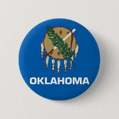 Badge Rond 5 Cm Drapeau de l'Oklahoma (Devant)