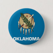 Badge Rond 5 Cm Drapeau de l'Oklahoma (Devant)