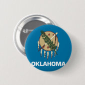 Badge Rond 5 Cm Drapeau de l'Oklahoma (Devant & derrière)