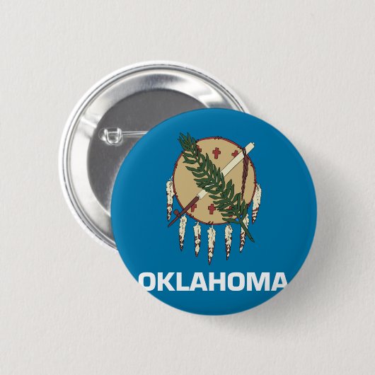 Badge Rond 5 Cm Drapeau de l'Oklahoma (Devant & derrière)