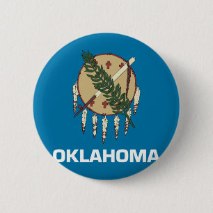 Badge Rond 5 Cm Drapeau de l'Oklahoma