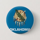 Badge Rond 5 Cm Drapeau de l'Oklahoma (Devant)