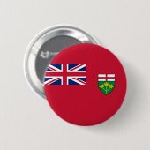 Badge Rond 5 Cm drapeau de l'Ontario (Devant & derrière)