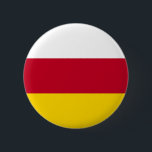 Badge Rond 5 Cm Drapeau de l'Ossétie du Nord<br><div class="desc">Drapeau patriotique de l'Ossétie du Nord-Alanie.</div>