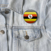 Badge Rond 5 Cm Drapeau de l'Ouganda (En situation)