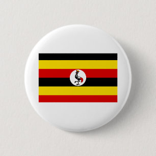 Badge Rond 5 Cm Drapeau de l'Ouganda