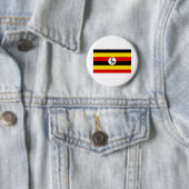 Badge Rond 5 Cm Drapeau de l'Ouganda (En situation)