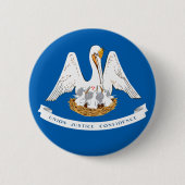Badge Rond 5 Cm Drapeau de Louisiane (Devant)