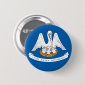 Badge Rond 5 Cm Drapeau de Louisiane (Devant & derrière)