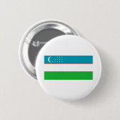 Badge Rond 5 Cm Drapeau de l'Ouzbékistan (Devant & derrière)