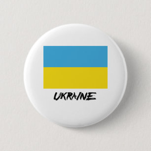 Badge Rond 5 Cm Drapeau de l'Ukraine