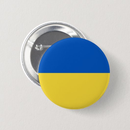 Badge Rond 5 Cm Drapeau de l'Ukraine (Devant & derrière)