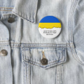 Badge Rond 5 Cm Drapeau de l'Ukraine (En situation)