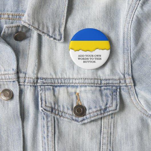 Badge Rond 5 Cm Drapeau de l'Ukraine (En situation)