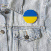 Badge Rond 5 Cm Drapeau de l'Ukraine (En situation)