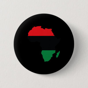 Badge Rond 5 Cm Drapeau de l'Unia panafricaine Carte du continent