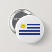 Badge Rond 5 Cm Drapeau de l'Uruguay (Devant & derrière)