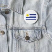 Badge Rond 5 Cm Drapeau de l'Uruguay (En situation)