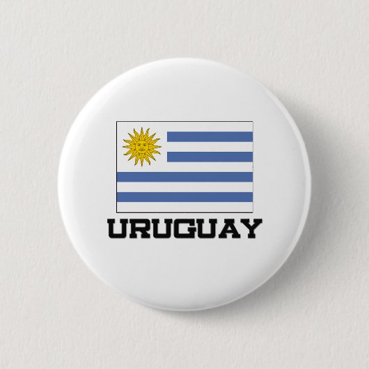 Badge Rond 5 Cm Drapeau de l'Uruguay (Devant)