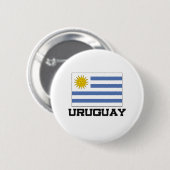 Badge Rond 5 Cm Drapeau de l'Uruguay (Devant & derrière)