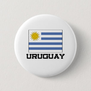 Badge Rond 5 Cm Drapeau de l'Uruguay