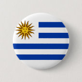 Badge Rond 5 Cm Drapeau de l'Uruguay (Devant)