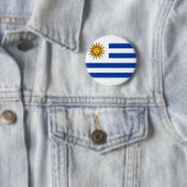 Badge Rond 5 Cm Drapeau de l'Uruguay (En situation)