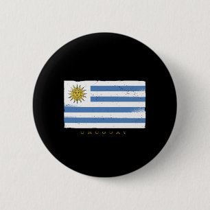 Badge Rond 5 Cm Drapeau de l'Uruguay