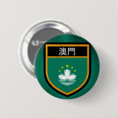 Badge Rond 5 Cm Drapeau de Macao (Devant & derrière)
