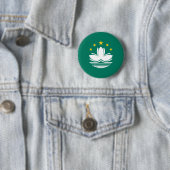 Badge Rond 5 Cm Drapeau de Macao (En situation)