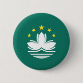 Badge Rond 5 Cm Drapeau de Macao (Devant)
