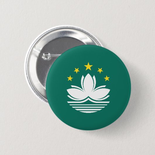 Badge Rond 5 Cm Drapeau de Macao (Devant & derrière)