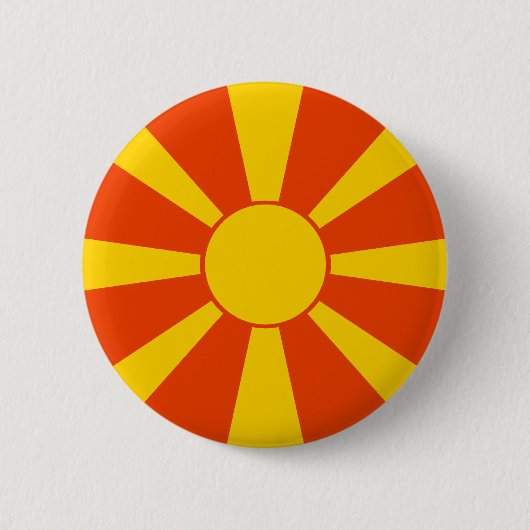 Badge Rond 5 Cm Drapeau de Macédoine (Devant)
