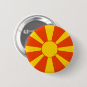 Badge Rond 5 Cm Drapeau de Macédoine (Devant & derrière)