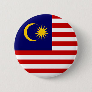 Badge Rond 5 Cm Drapeau de Malaisie