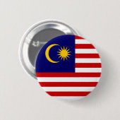 Badge Rond 5 Cm Drapeau de Malaisie (Devant & derrière)
