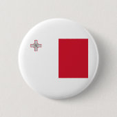Badge Rond 5 Cm Drapeau de Malte (Devant)