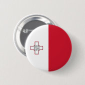 Badge Rond 5 Cm Drapeau de Malte (Devant & derrière)