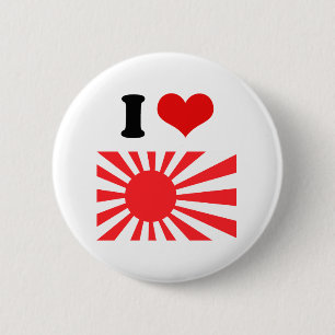 Badge Rond 5 Cm Drapeau de marine du Japon
