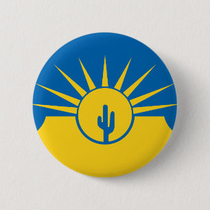 Badge Rond 5 Cm Drapeau de Mesa, Arizona Pinback Button