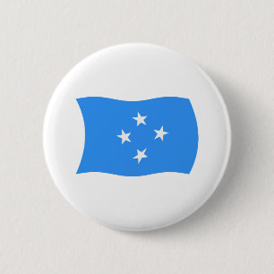 Badge Rond 5 Cm Drapeau de Micronésie Bouton