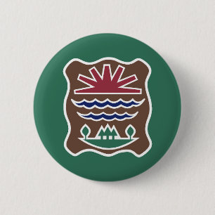 Badge Rond 5 Cm Drapeau de Missisquoi Western Abenaki