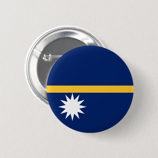 Badge Rond 5 Cm Drapeau de Nauru (Devant & derrière)