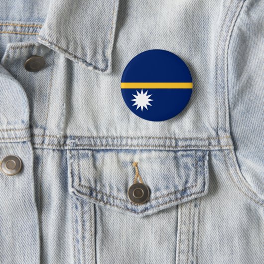 Badge Rond 5 Cm Drapeau de Nauru (En situation)