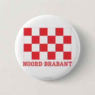 Badge Rond 5 Cm Drapeau de Noord-Brabant avec le nom